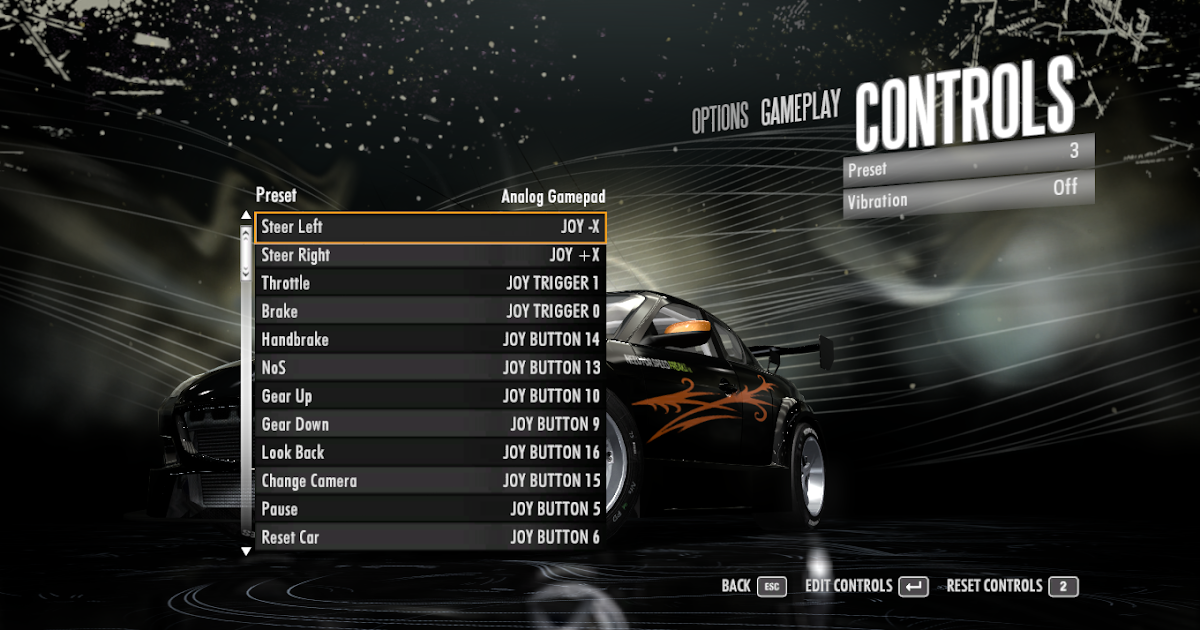 Zilenx Need for Speed Shift PC Xbox 360 controller setup